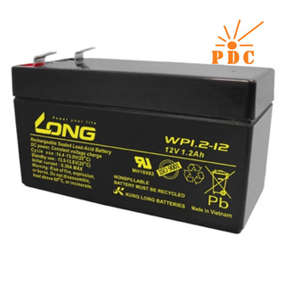 Ắc Quy Kín Khí (VRLA AGM) LONG 12V-1.2Ah (20HR), WP1.2-12, F1 - (PDC-TECH)