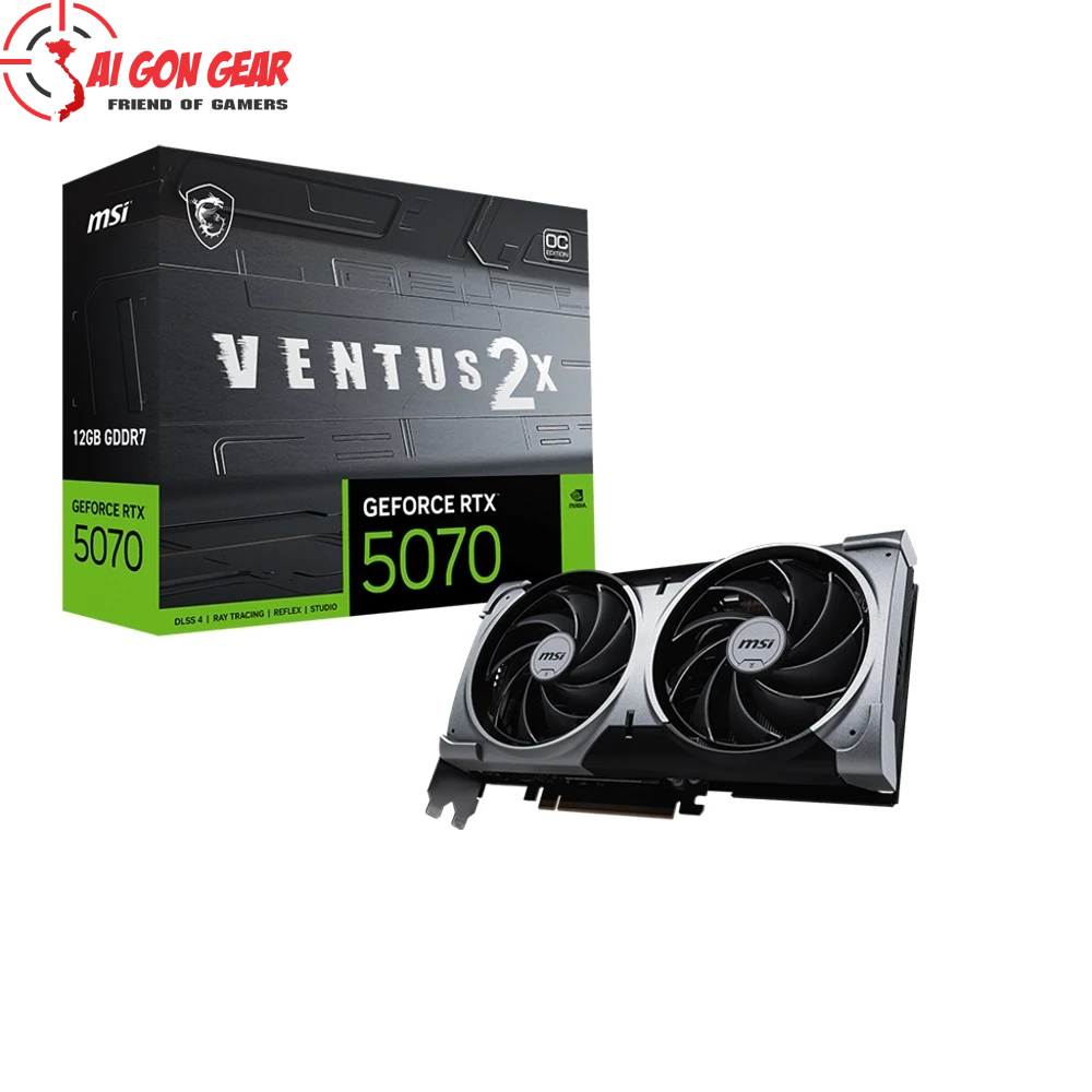 VGA MSI GeForce RTX 5070 12G VENTUS 2X OC (Black/White)