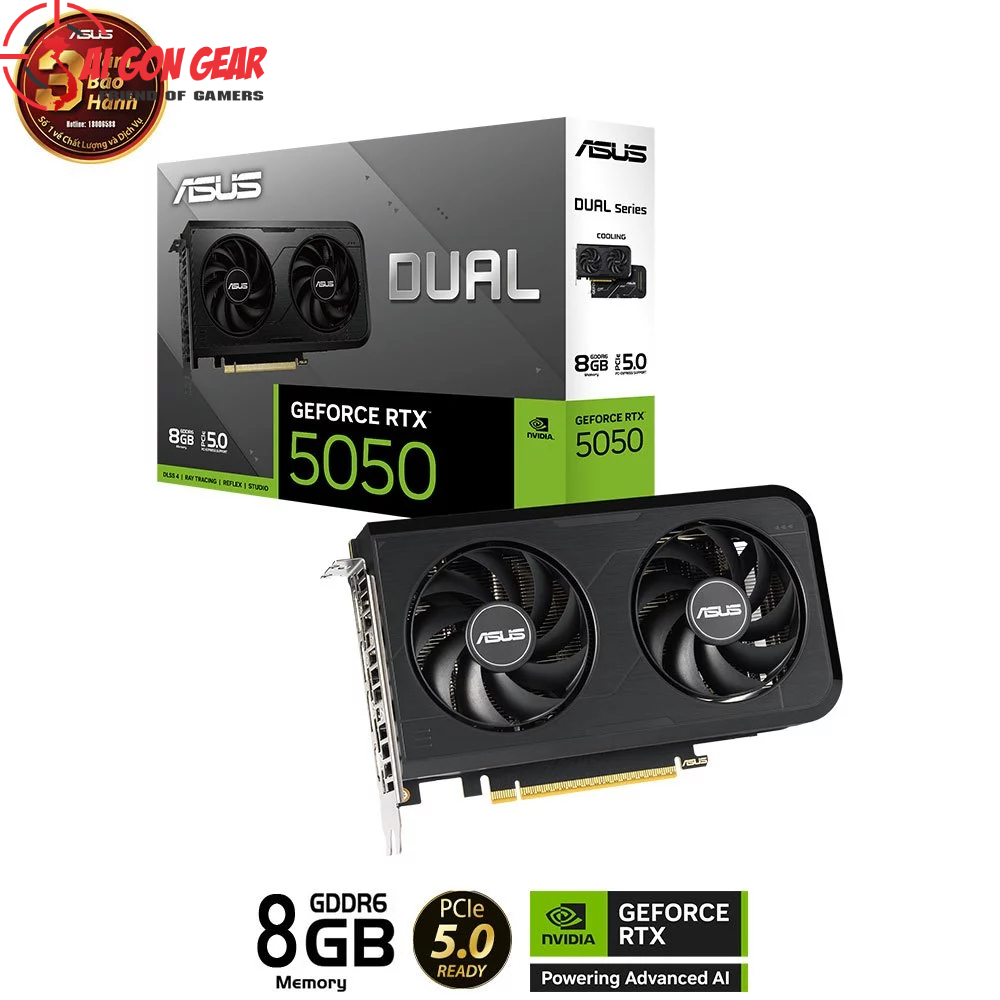 VGA ASUS Dual RTX 5050 8GB GDDR6