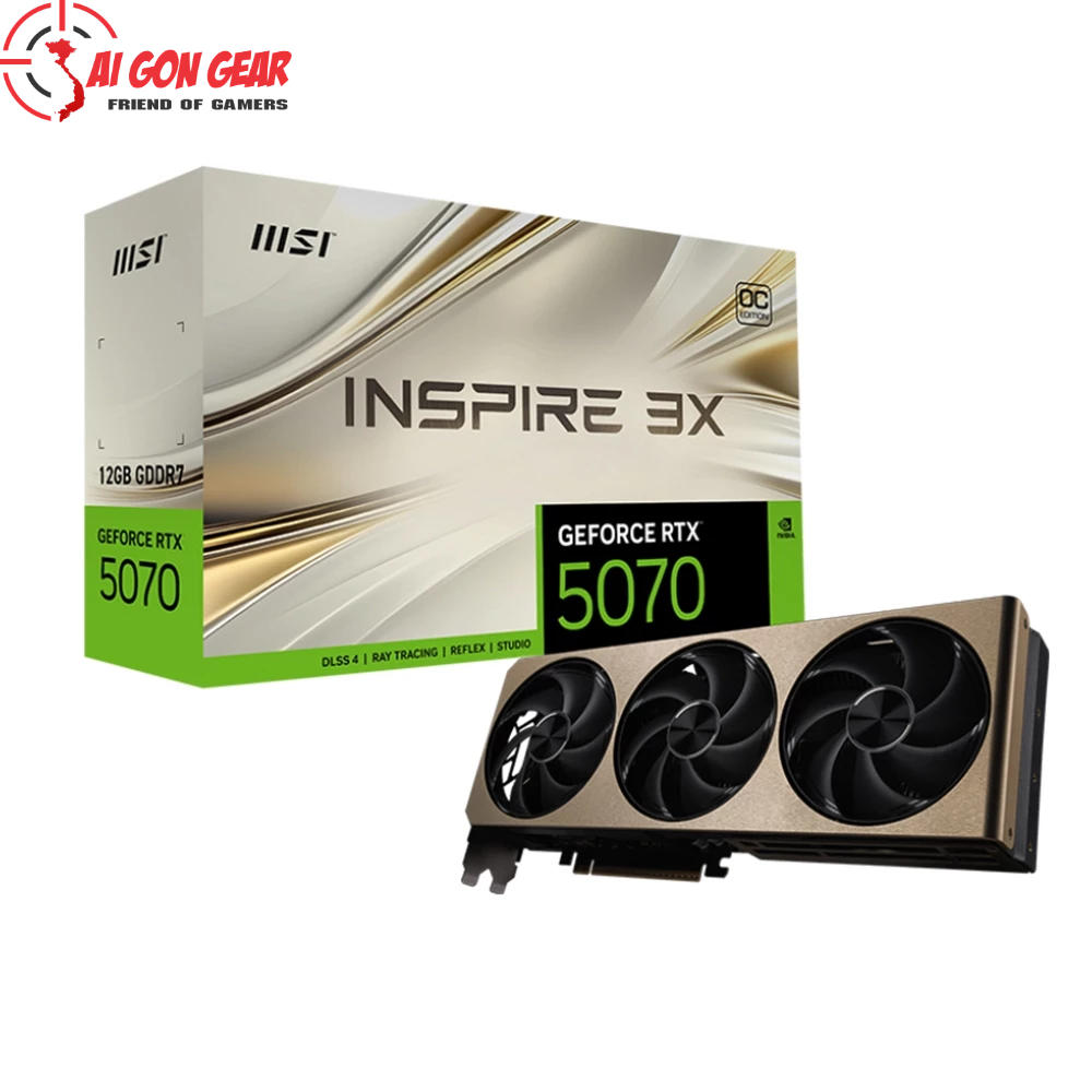 VGA MSI GeForce RTX 5070 12G INSPIRE 3X OC