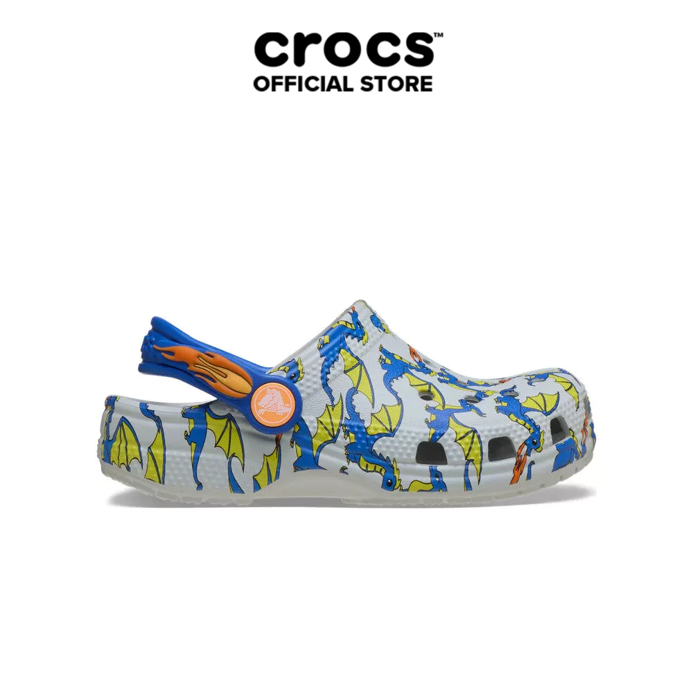 Giày Clog Trẻ Em Crocs Toddler Classic Dragon Graphic - Atmosphere -212514-1FT