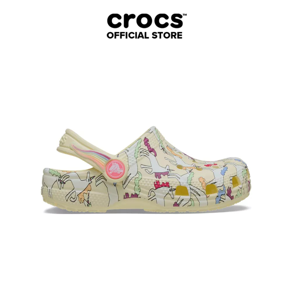 Giày Clog Trẻ Em Crocs Toddler Classic Unicorn Graphic - Yellow Light -212515-7CJ