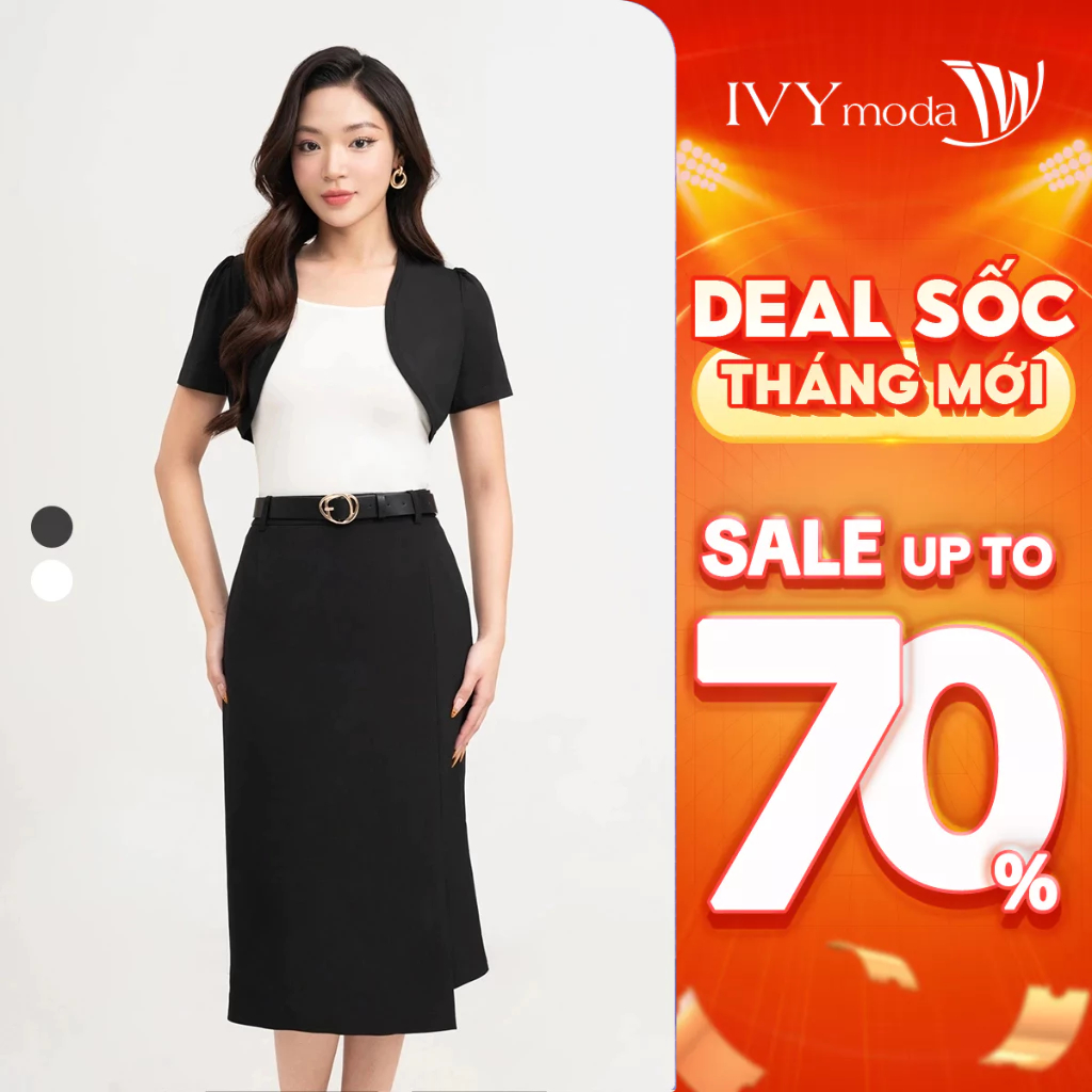 Áo thun mỏng khoác ngoài, áo khoác croptop nữ công sở IVY moda MS 61T0233