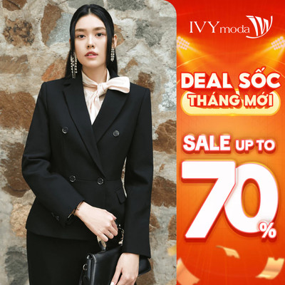 Áo vest công sở cổ 2 ve, áo vest chiết eo nữ IVY moda MS 67M7746