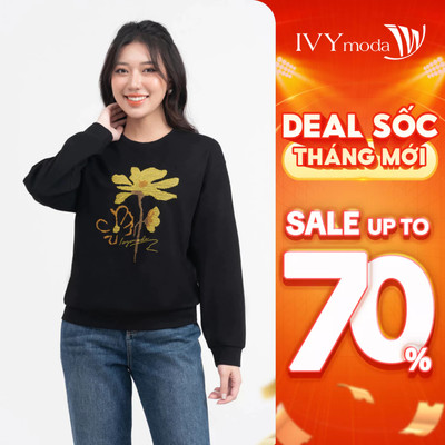 Áo thun dài tay Fleur nữ IVY moda MS 58M8567