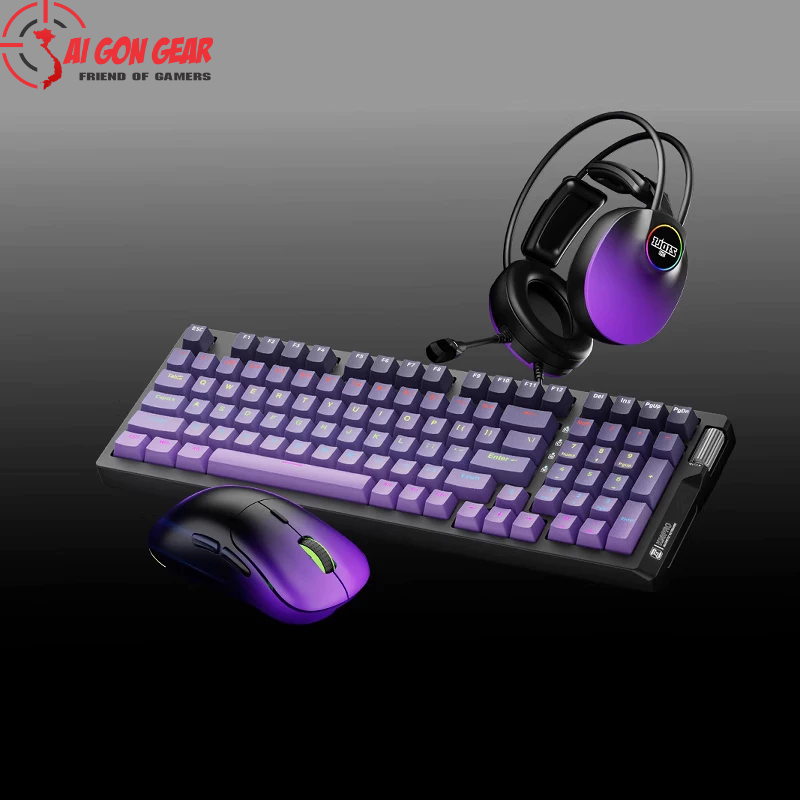 Bàn phím chuột tai nghe ZIDLI Gaming (K98max Magnetic Power + ZM500 + ZH9pro HALO SPORT)