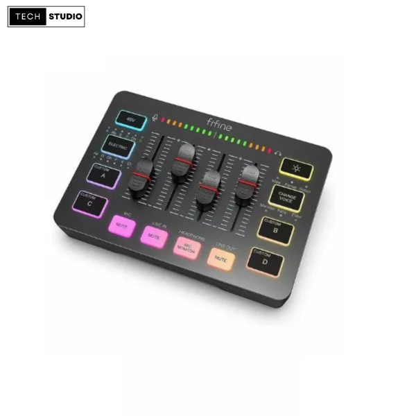 FIFINE AmpliGame SC3 Gaming Audio Mixer with RGB