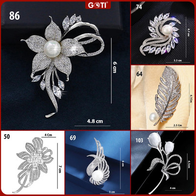 GOTI - Cài Áo Thiên Nga, Bươm Bướm, Hoa Và Hạt Kiểu Dáng Trâm Cài Phụ Kiện Đẹp Dành Cho Nữ SET03