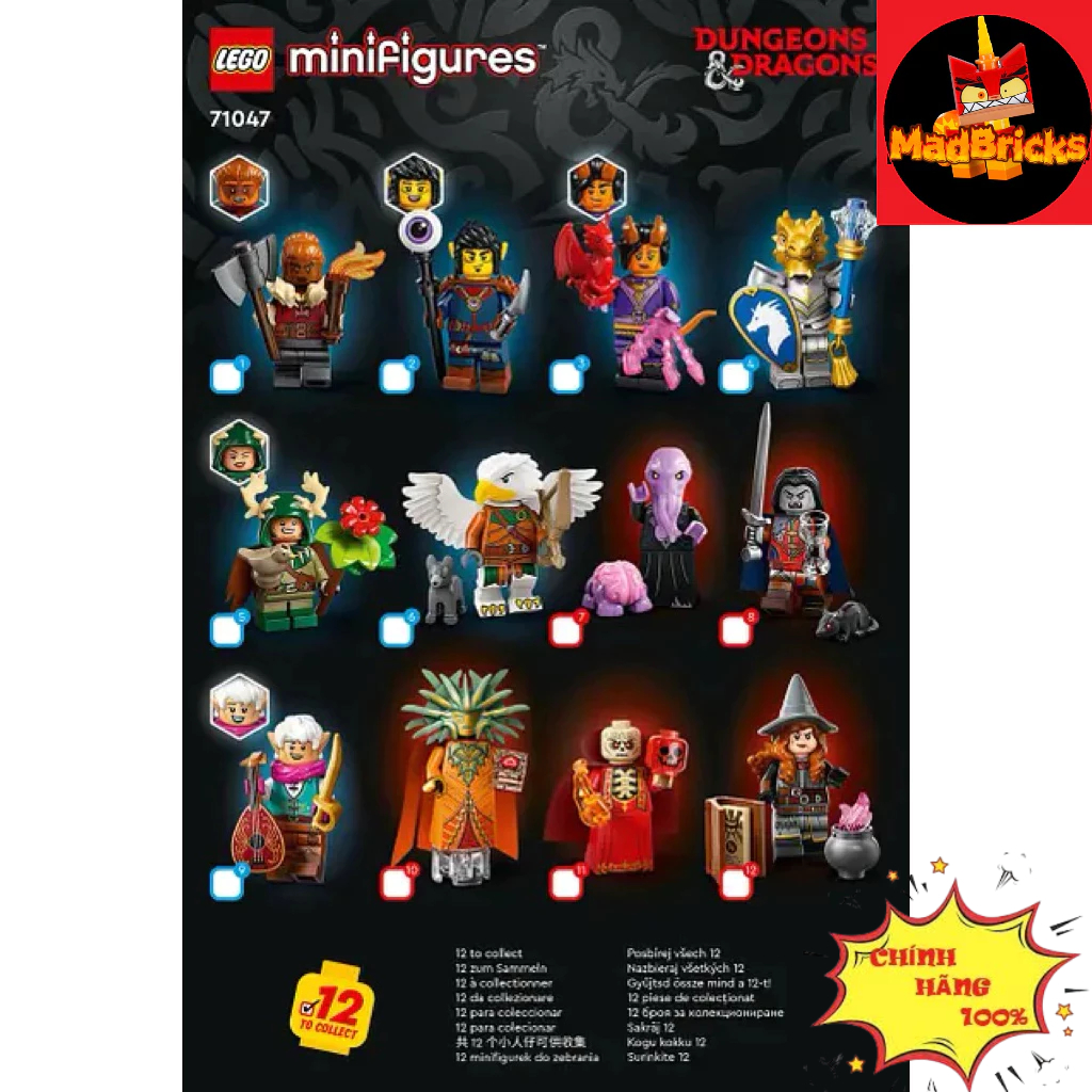 (HÀNG SIÊU HOT ) Đồ Chơi Lắp Ráp Nhân Vật Rồng Và Hầm Ngục Dungeons & Dragons LEGO MINIFIGURES 71047
