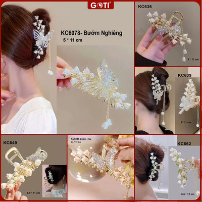 GOTI - Kẹp Càng Cua Hoa, Kẹp Tóc Hoa Bướm Hottrend Phụ Kiện Tóc Nữ Thời Trang KC631