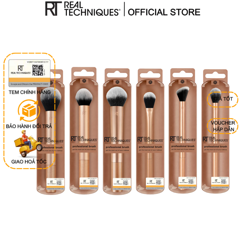 Tổng hợp cọ má hồng/phủ phấn đa năng RT Real Techniques