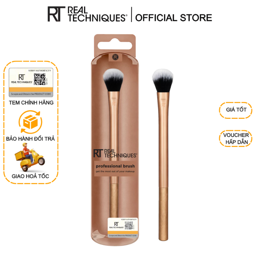 Cọ highlight mũi/má hồng nhỏ đa năng RT Real Techniques Nose Highlighting/ Shadow Brush R113