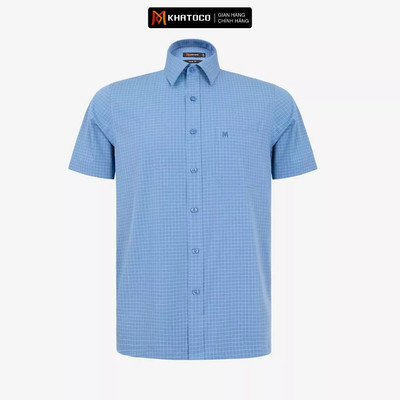 Áo sơ mi nam KHATOCO Tailor Fit ngắn tay mã A1MN498T2-CNCR 886-2711-N