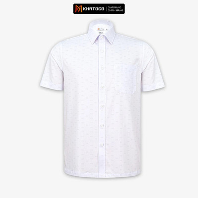Áo sơ mi nam KHATOCO Tailor Fit ngắn tay mã A1MN498T2-CNIN 860-2711-N