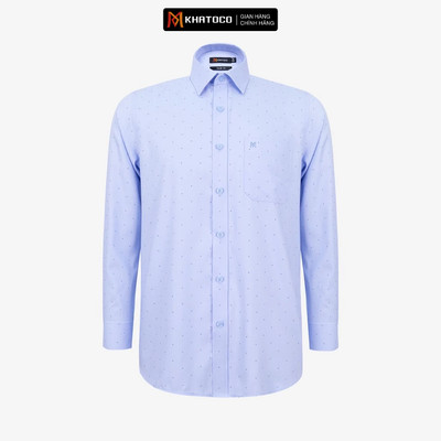 Áo sơ mi nam KHATOCO Tailor Fit dài tay mã A1MD538T1-CNIN 881-2711-D