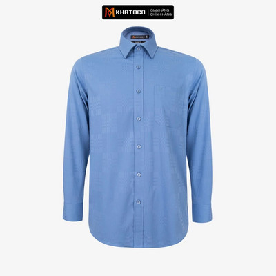 Áo sơ mi nam KHATOCO Tailor Fit dài tay mã A1MD538T1-CNCR 783-2707-D