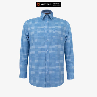 Áo sơ mi nam KHATOCO Tailor Fit dài tay mã A1MD538T1-CNCR 787-2707-D