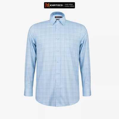 Áo sơ mi nam KHATOCO Tailor Fit dài tay A1MD568T1-CNCR851-2711-D