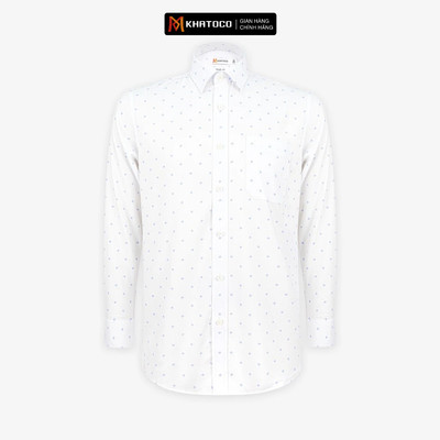Áo sơ mi nam KHATOCO Tailor Fit dài tay A1MD538T1-CNIN786-2707-D