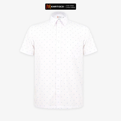 Áo sơ mi nam KHATOCO Tailor Fit ngắn tay A1MN498T2-CNIN856-2711-N