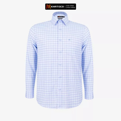 Áo sơ mi nam KHATOCO Tailor Fit dài tay A1MD538T1-CNCR848-2711-D