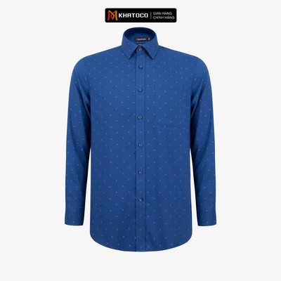 Áo sơ mi nam KHATOCO Tailor Fit dài tay A1MD538T1-CNIN785-2707-D