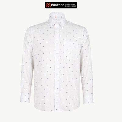 Áo sơ mi nam tay dài KHATOCO form Tailor Fit họa tiết mã A1MD538T1-CNIN651-2611-D