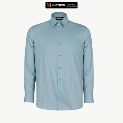 Áo sơ mi nam tay dài KHATOCO form Tailor Fit họa tiết mã A1MD498T1-CNIN621-2609-D