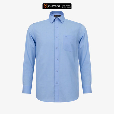 Áo sơ mi nam tay dài KHATOCO form Tailor Fit mã mã A1MD498T1-CNMK722-2701-D