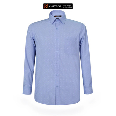 Áo sơ mi nam tay dài KHATOCO form Tailor Fit họa tiết mã A1MD498T1-CNIN579-2608-D