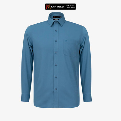 Áo sơ mi nam tay dài KHATOCO form Tailor Fit mã mã A1MD538T1-CNCR738-2703-D