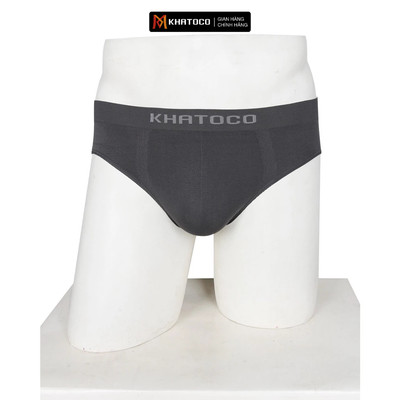 Quần lót nam brief KHATOCO màu trơn xám đậm mã Q4M098R0-VNMA046-2411-T