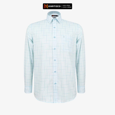 Áo sơ mi nam KHATOCO Tailor Fit dài tay A1MD568T1-CNCR825-2709-D