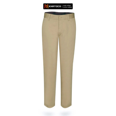 Quần Kaki nam KHATOCO không ly form Slim Fit mã Q2M578S0-INBE411-2507-0