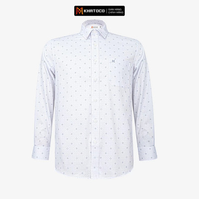 Áo sơ mi nam KHATOCO Tailor Fit dài tay A1MD538T1-CNIN767-2704-D