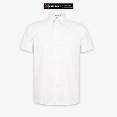 Áo sơ mi nam KHATOCO Tailor Fit ngắn tay A1MN538T2-CNIN855-2711-N