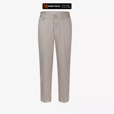 Quần kaki nam KHATOCO Regular Fit  không ly mã Q2M578R0-CNBE826-2710-0