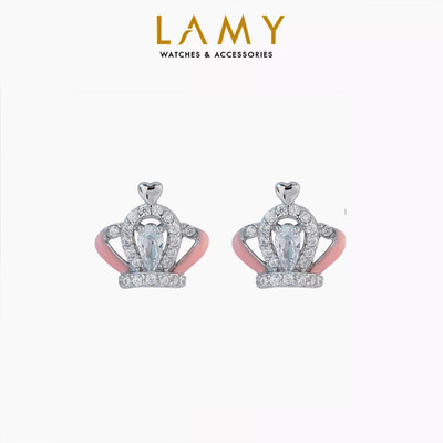 [BST Tiny Happiness] Khuyên tai bạc nữ LAMY Sparkling Crown Earrings Silver 3329