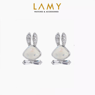 [BST Tiny Happiness] Khuyên tai bạc nữ LAMY Elegant Rabbit Earrings Silver 3342
