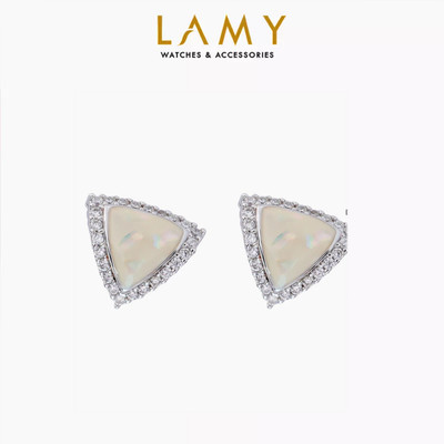 [BST Tiny Happiness] Khuyên tai bạc nữ LAMY Lustra Triangle Earrings Silver 3343