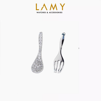 [BST Tiny Happiness] Khuyên tai bạc nữ LAMY Spoon & Fork Earrings Silver 3350