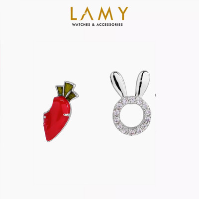 [BST Tiny Happiness] Khuyên tai bạc nữ LAMY Bunny Crush Earrings Silver 3335
