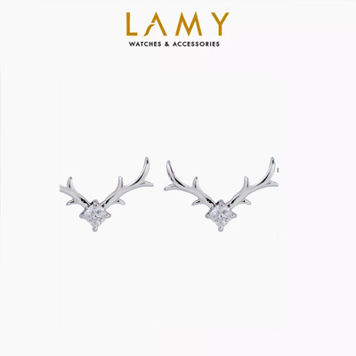 [BST Tiny Happiness] Khuyên tai bạc nữ LAMY Antler Glow Earrings Silver 3344