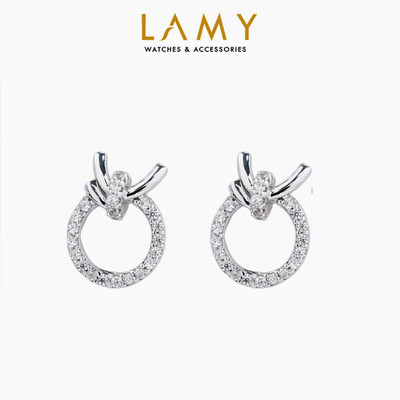 [BST Tiny Happiness] Khuyên tai bạc nữ LAMY Knot Earrings Silver 3345