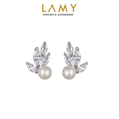 Khuyên tai bạc nữ LAMY Louison Pearl Silver Earings 3194