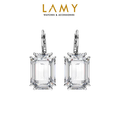 Khuyên tai nữ LAMY Millenia Octagon Cut White Drop Earrings Silver 3126