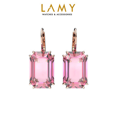 Khuyên tai nữ LAMY Millenia Octagon Cut Pink Drop Earrings Rose Gold 3126