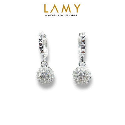 Khuyên tai bạc nữ LAMY Sparkling Sphere Earrings 3178 - Khuyên tai bạc ta