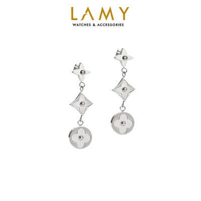Khuyên tai nữ LAMY Four Leaves Earrings Silver 3024