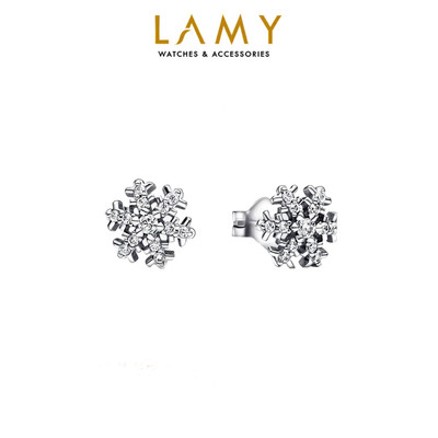 Khuyên tai nữ LAMY Sparkling Snowflake Earrings 3050 - Khuyên tai bạc cao cấp S925 ALE